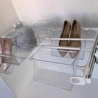 Plus - Shoe rack 4V+1J - white - white - transparent polycarbonate 4